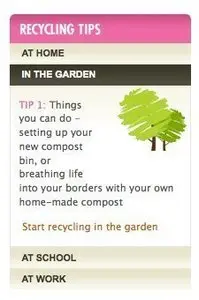 Accordion Menu example from recyclenow.com