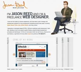 Portfolios example from jasonreedwebdesign.com