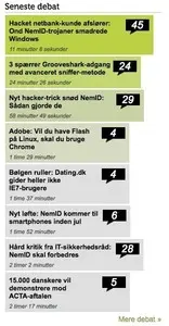 Displaying data example from version2.dk