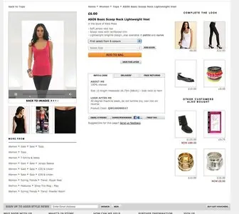 Product pages example from asos.com