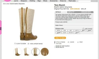 Product pages example from theoutnet.com