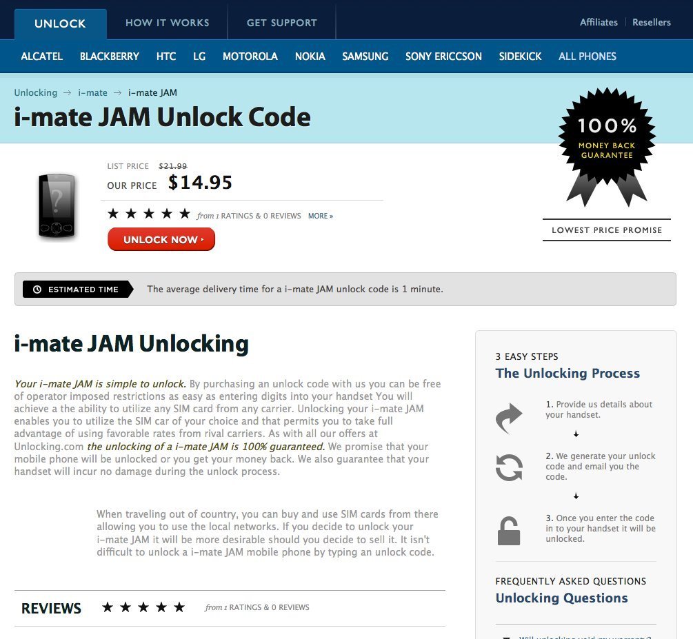 Screenshot of unlocking.com