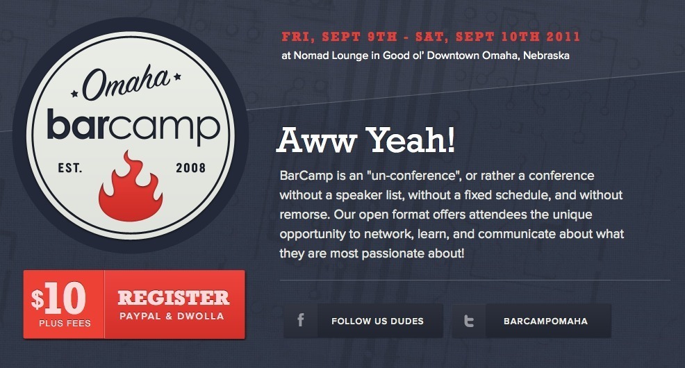 Screenshot of barcampomaha.org