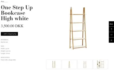 Product pages example from normann-copenhagen.com