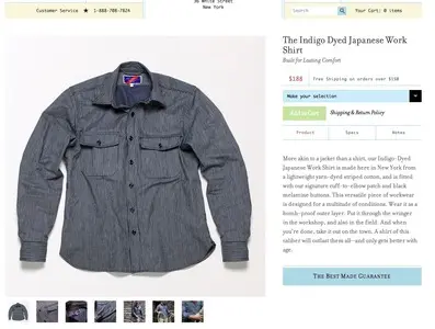 Product pages example from bestmadeco.com