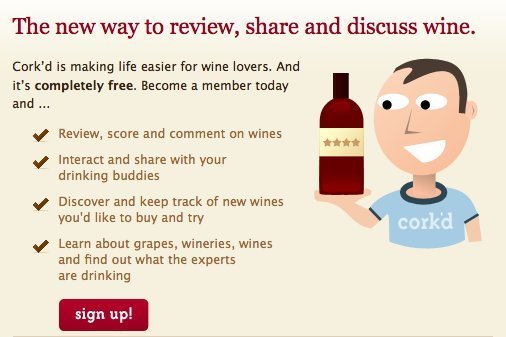 Corkd.com explains why you should sign up by saying "interact and share with your drinking buddies". You can interact about wine with people of similar interests (wine).