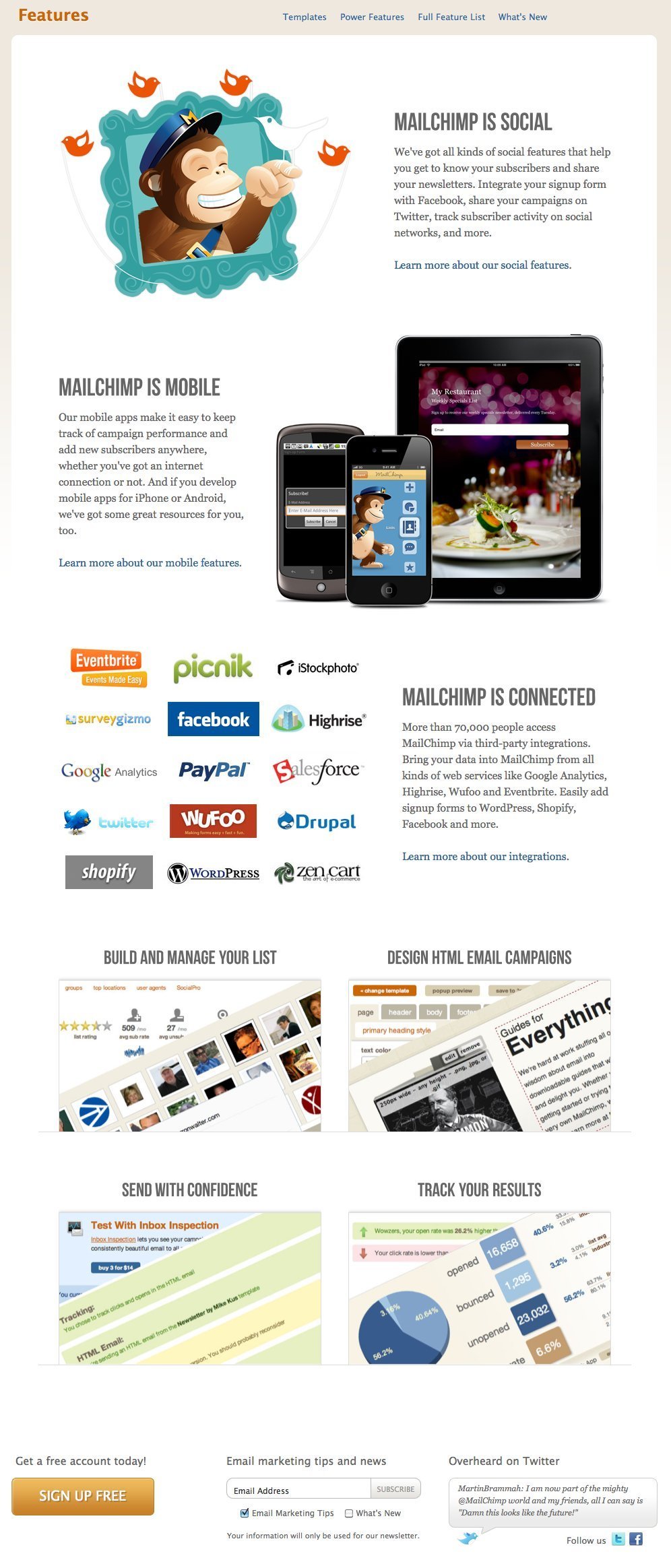Screenshot of mailchimp.com