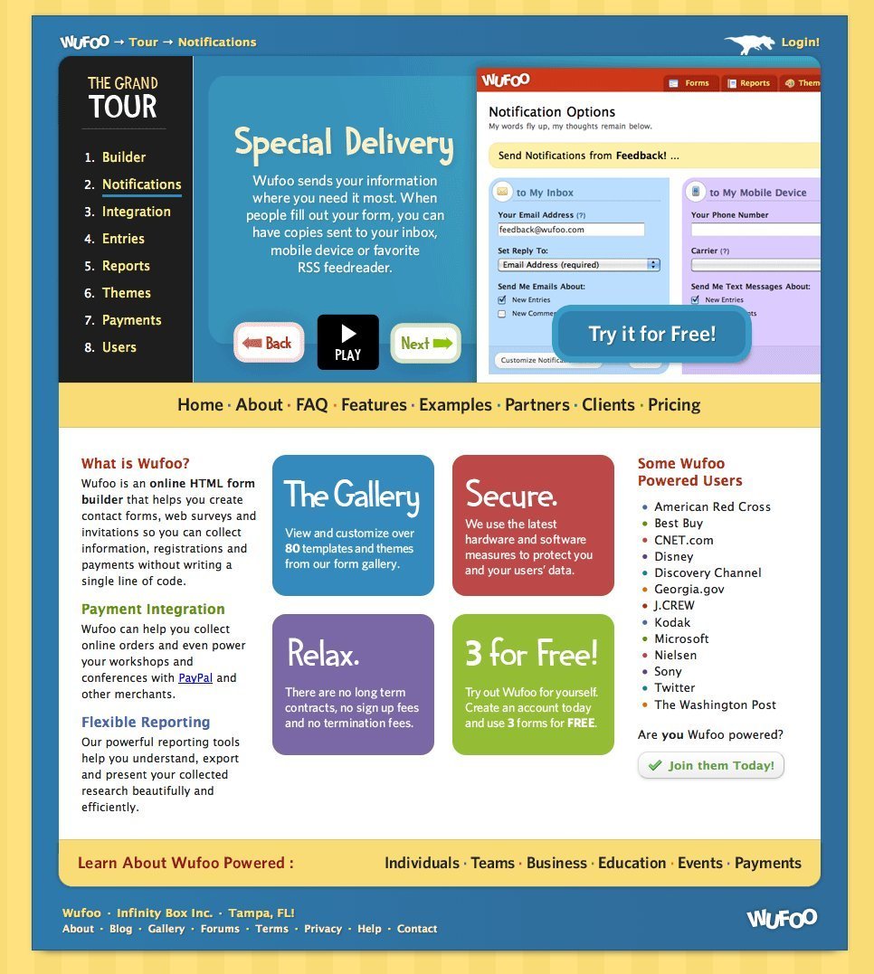 Screenshot of wufoo.com