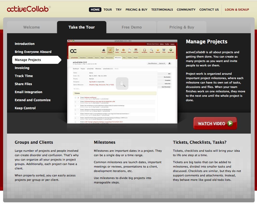 Screenshot of activecollab.com
