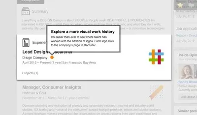 Guided Tour example from talent.linkedin.com