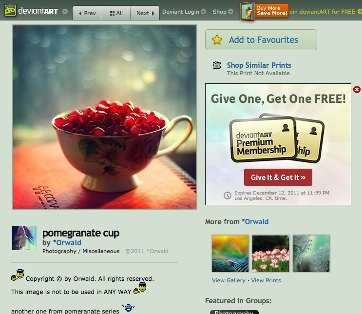 Screenshot of deviantart.com