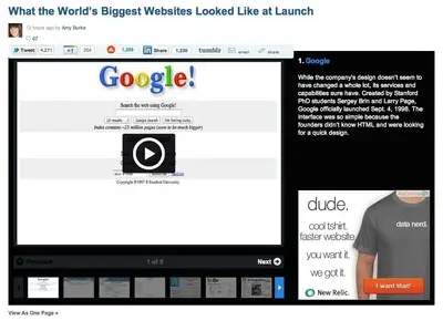 Galleries example from mashable.com