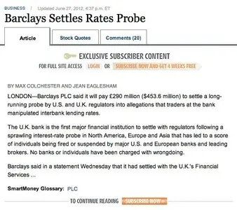 Paywall example from online.wsj.com