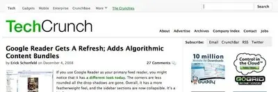 Search example from techcrunch.com