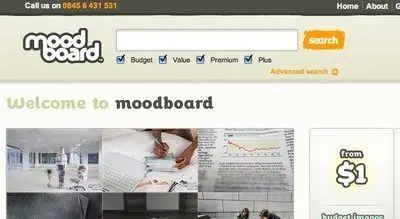 Search example from moodboard.com