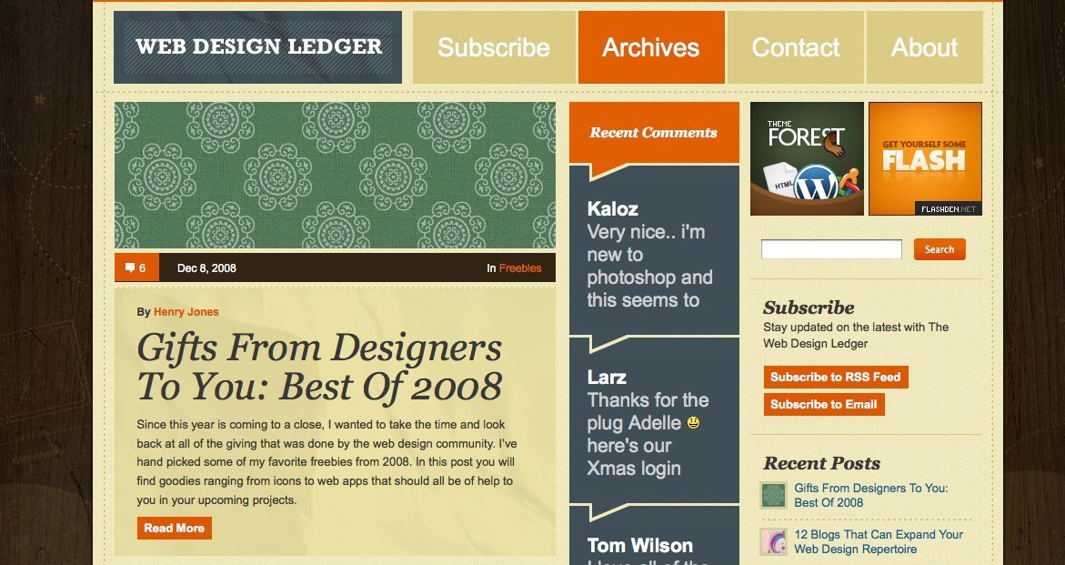 Screenshot of webdesignledger.com
