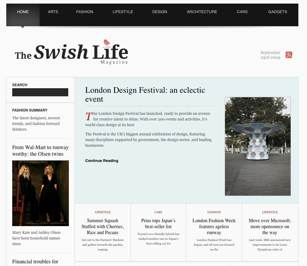Screenshot of theswishlife.com