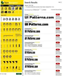 Search example from typenav.fontshop.com