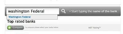 Search example from mybanktracker.com