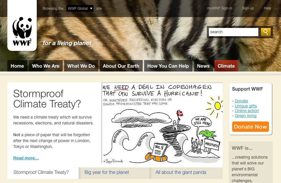 Screenshot of panda.org