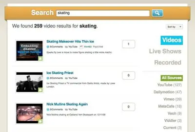 Search example from popscreen.com