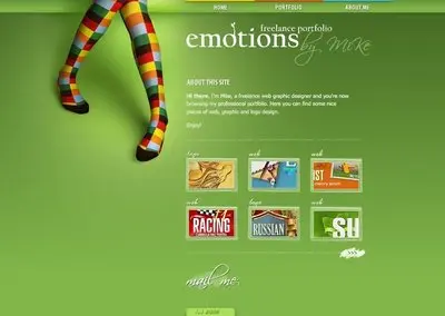 Portfolios example from emotionslive.co.uk