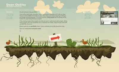 Portfolios example from deanoakley.com