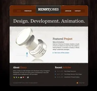 Portfolios example from henryjones.us