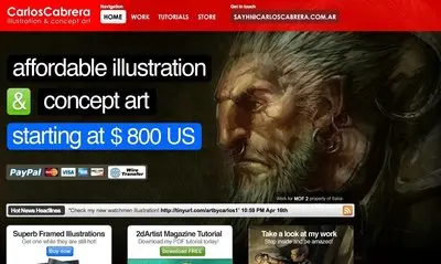 Backgrounds example from carloscabrera.com.ar