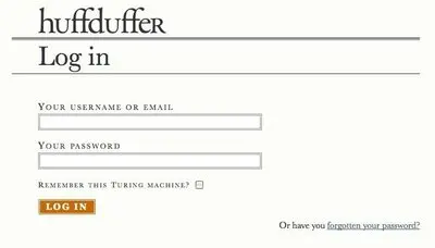Login forms example from huffduffer.com