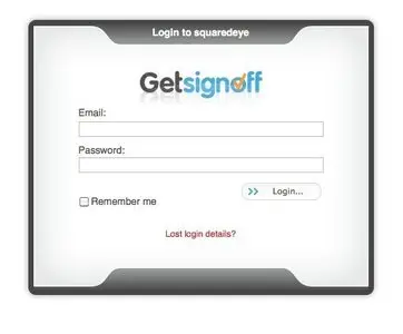 Login forms example from getsignoff.com