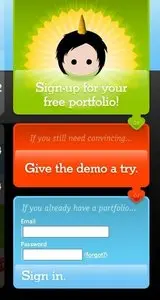 Login forms example from carbonmade.com
