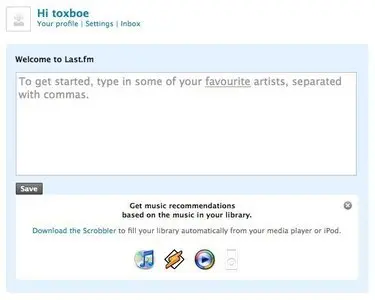 Input Prompt example from last.fm
