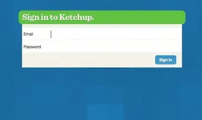 Login forms example from useketchup.com