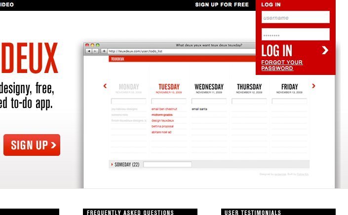 Screenshot of teuxdeux.com