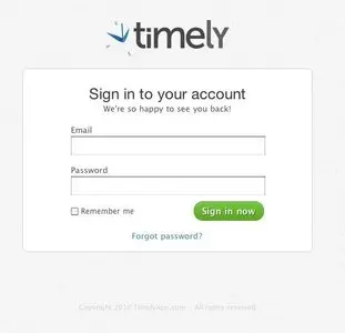 Login forms example from cabgfx.timelyapp.com
