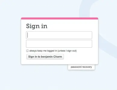 Login forms example