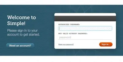 Login forms example