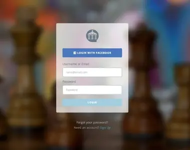 Login forms example from chesscademy.com