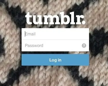 Login forms example from tumblr.com