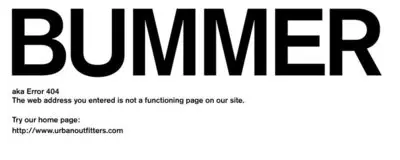 Error pages example from urbanoutfitters.com