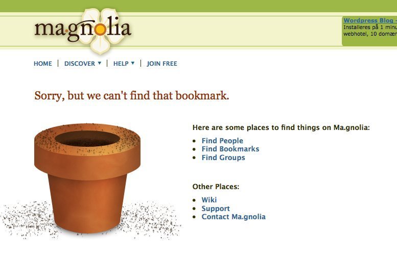 Screenshot of ma.gnolia.com