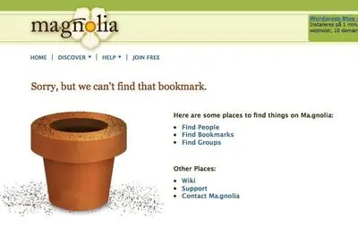 Error pages example from ma.gnolia.com