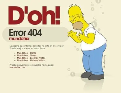 Error pages example from mundofox.com