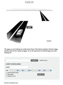 Error pages example from newyorker.com