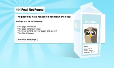 Error pages example from brightkit.com
