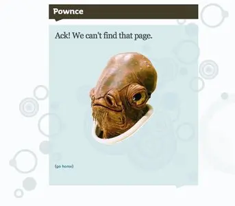 Error pages example from pownce.com