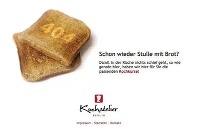 Error pages example from kochatelier-berlin.de