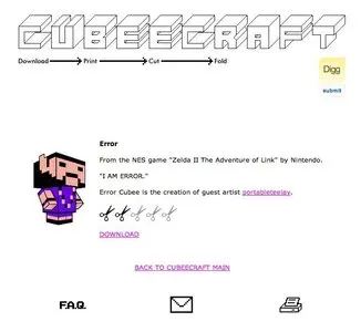 Error pages example from cubeecraft.com