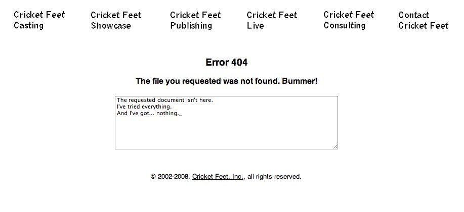 Screenshot of cricketfeet.com
